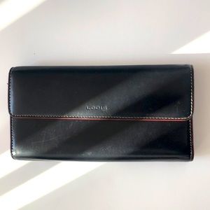 Lodis black & Red genuine leather wallet
